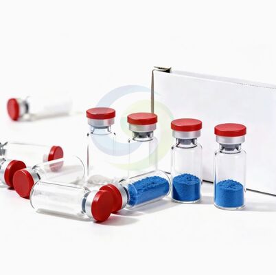 उच्च शुद्धता GHK-Cu तांबा पेप्टाइड पाउडर कोलेजन उत्पादन के लिए स्थिर संरचना के साथ