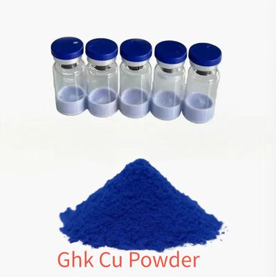 GHK-Cu कॉपर पेप्टाइड पाउडर ≥99% शुद्धता त्वचा देखभाल में कोलेजन उत्पादन और झुर्रियों को कम करने के लिए