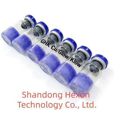 सत्यापित संश्लेषण GHK-Cu कॉपर पेप्टाइड 50mg 100mg स्केलेबल खुराक स्थिर भंडारण